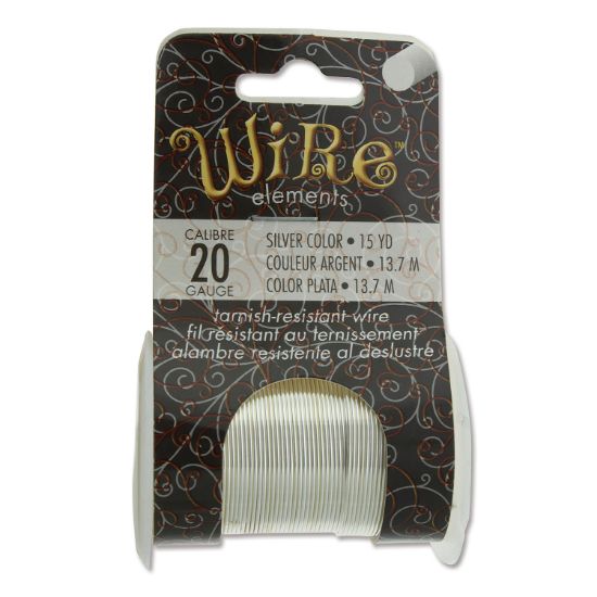Picture of Wire Lacquered Tarnish Resistant 20 Gauge (.81mm) Silver x13.7m