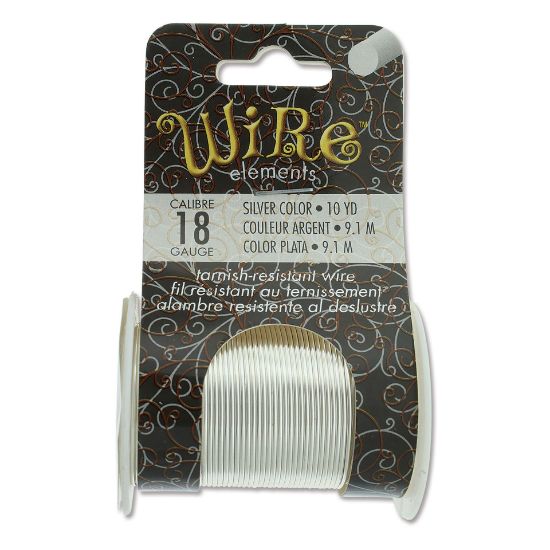 Picture of Wire Lacquered Tarnish Resistant 18 Gauge (1mm) Silver x9.1m 