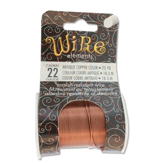 Picture of Wire Lacquered Tarnish Resistant 22 Gauge (.64mm) Antique Copper x18.3m