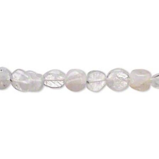 Picture of Rainbow Moonstone (natural) 5-7mm flat round x35cm