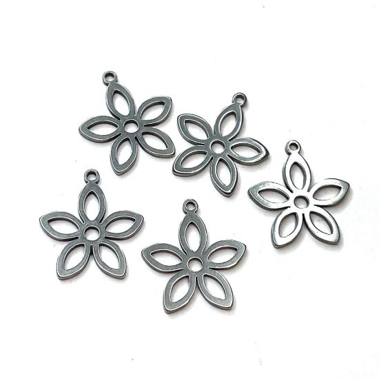 Picture of Stainless Steel Pendant Flower 15mm x1