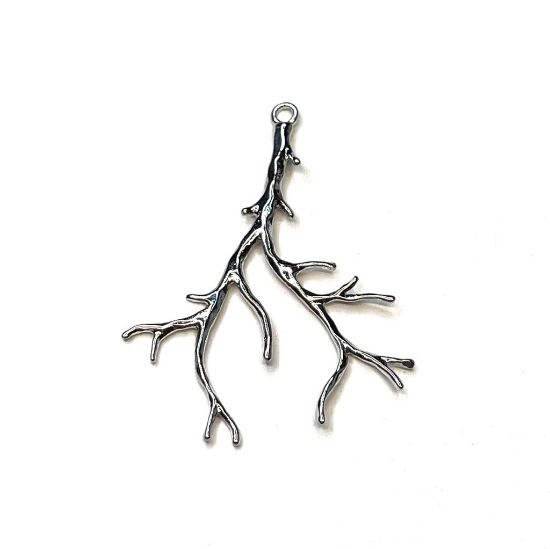 Picture of Pendant Branch 32mm Platinum Plated x1