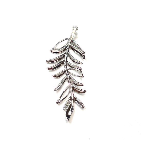 Picture of Pendant Palm Branch 39x15mm Platinum Plated x1