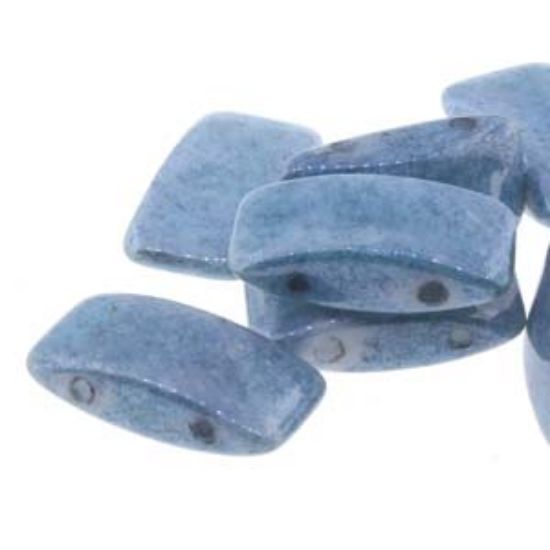 Picture of Carrier Bead 2-hole 9x17mm Blue Luster x10