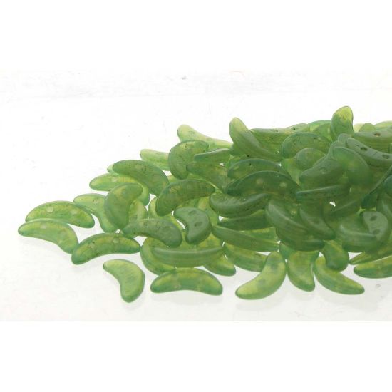 Picture of CzechMates Crescent 3x10mm Opaque Green Flash x5g