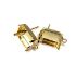 Picture of Premium Ear Stud Crown 4610 18x13mm octagon 24kt Gold Plate x2