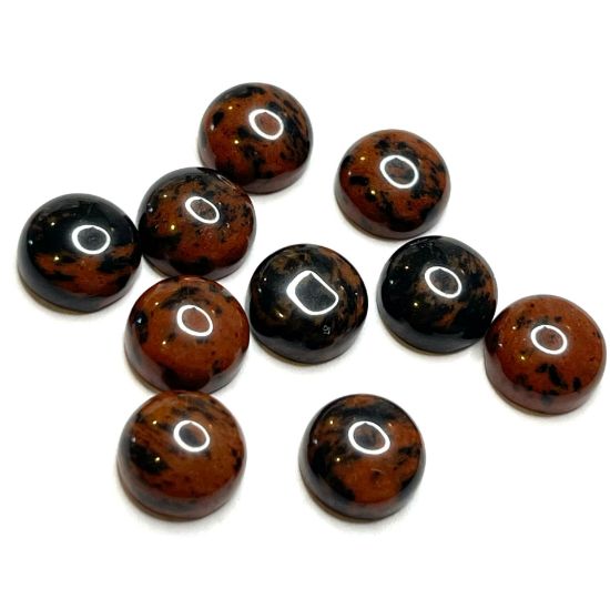 Picture of Cabochon Mahogany Obsidian 8mm round x1