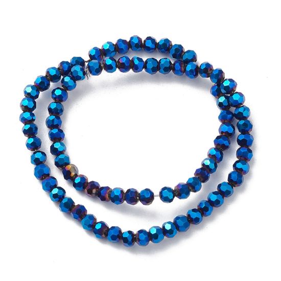 Picture of Faceted Rondelle 4mm Metallic Blue x36cm