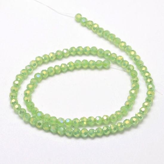Picture of Faceted Rondelle 4mm Peridot AB x36cm