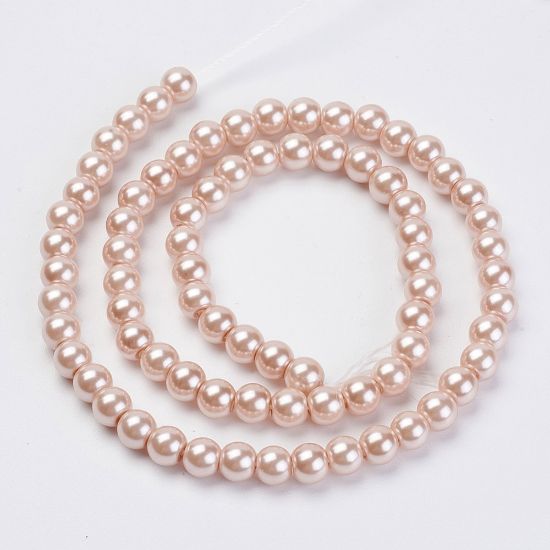 Picture of Glass Pearls 8mm Creamrose x40cm