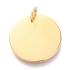 Picture of Stainless Steel Charm 20x1mm flat round Gold x1