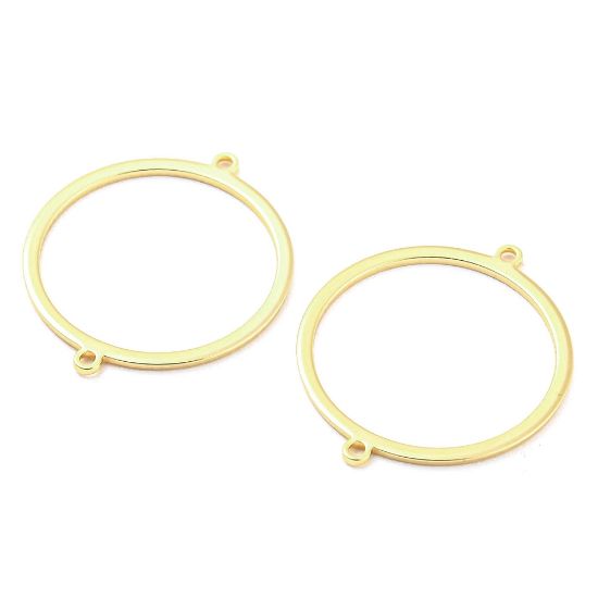 Picture of Connector Ring  23.5x20x0.8mm 18kt Gold Plated x10