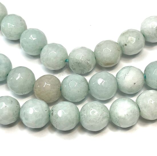 Picture of Malaysia "Jade" (dyed) 8mm faceted round Pale Green x38cm