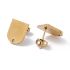 Picture of Stainless Steel Ear Stud 12.5x10mm shield Gold x2