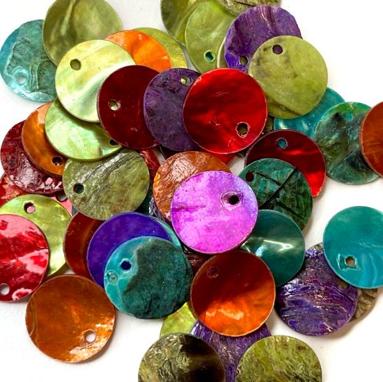 Picture of Shell Sequins 13mm round Color Mix x50