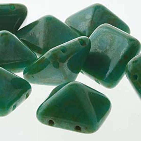 Picture of Pyramid Stud Bead 12mm Turquoise Picasso x12