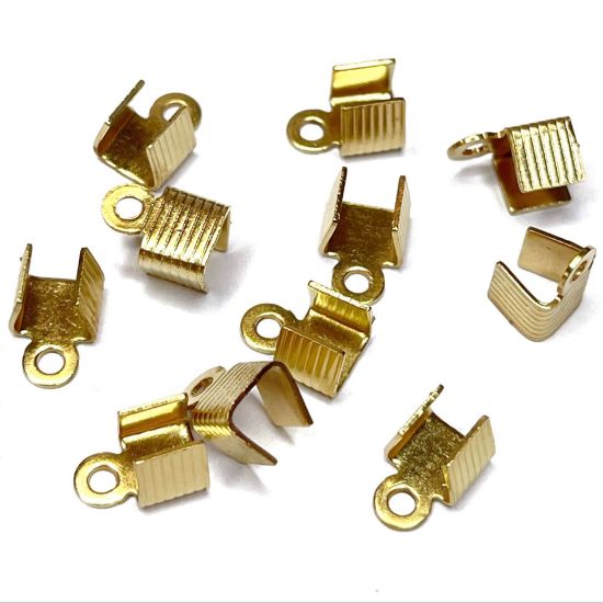 Picture of Cord End fold-over Ø5-6mm Gold x10