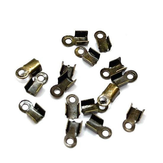 Picture of Cord End fold-over Ø1-2mm Bronze x20