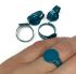 Picture of Ring flat pad 13mm round Blue x1