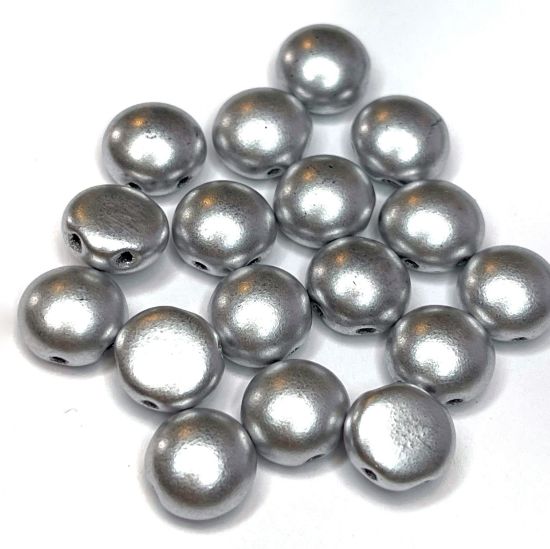 Picture of Candy Beads 8mm Aluminium Silver x10