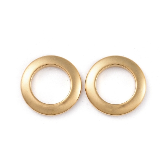 Picture of Stainless Steel Connector 15x2mm round Gold x5