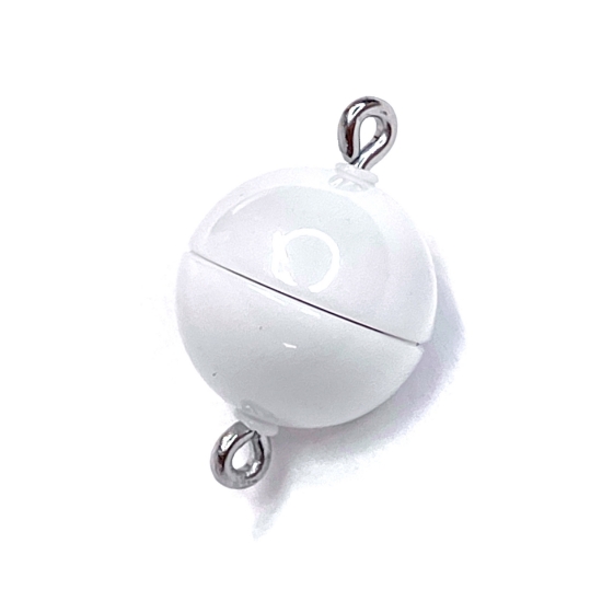 Picture of Acrylic Power Magnetic Clasp Ø12mm round White x1