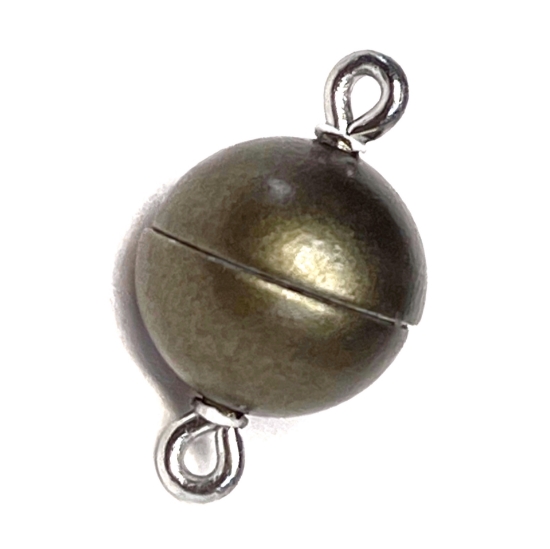 Picture of Acrylic Power Magnetic Clasp Ø10mm round Olive x1