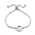 Picture of Stainless Steel Setting 12mm round Partially Finished Adjustable Slider Clasp Bracelet x1