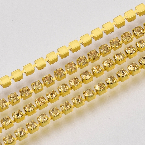 Picture of Strass  Chain SS12 - 3.2mm Citrine x1m