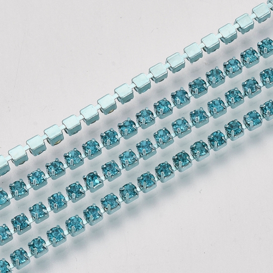 Picture of Strass Chain SS12 - 3.2mm Aquamarine x1m 