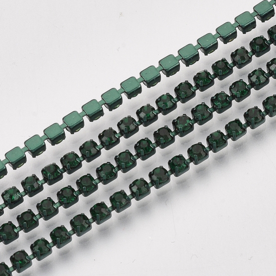 Picture of Strass Chain SS12 - 3.2mm Emerald x1m