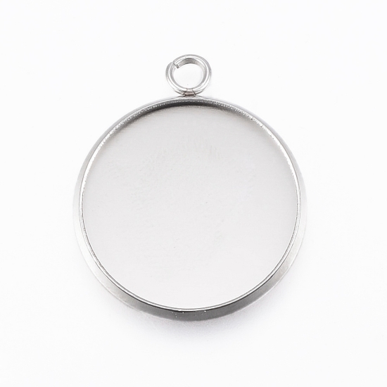 Picture of Stainless Steel Pendant setting 25mm round x10 