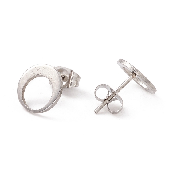 Picture of Stainless Steel Ear stud 10mm donut  x10