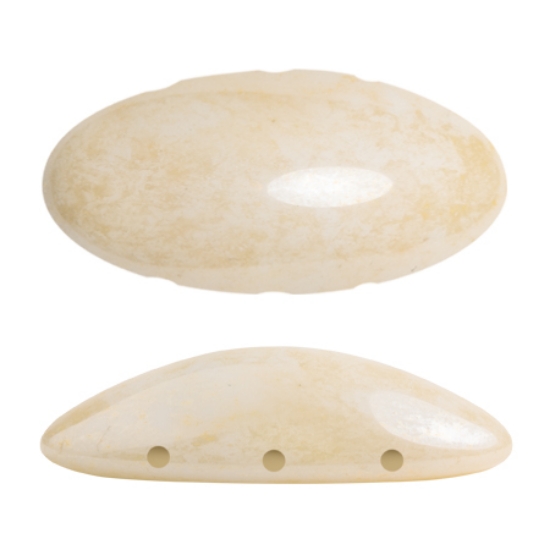 Picture of Athos 3-hole Par Puca bead 20x10mm Opaque Beige Ceramic Look x1