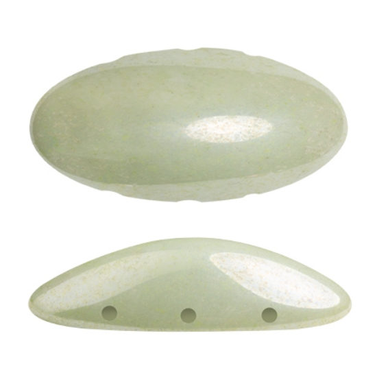 Picture of Athos 3-hole Par Puca bead 20x10mm Opaque Light Green Ceramic Look x1