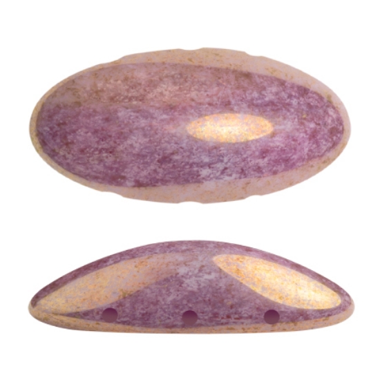 Picture of Athos 3-hole Par Puca bead 20x10mm Opaque Mix Violet Gold Ceramic Look x1