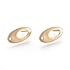 Picture of Stainless Steel Ear stud 18x9.5mm oval w/ hole Gold x2