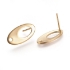 Picture of Stainless Steel Ear stud 18x9.5mm oval w/ hole Gold x2