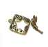 Picture of Clasp Toggle 20mm square with star and 21x8mm fairy bar Gold x1