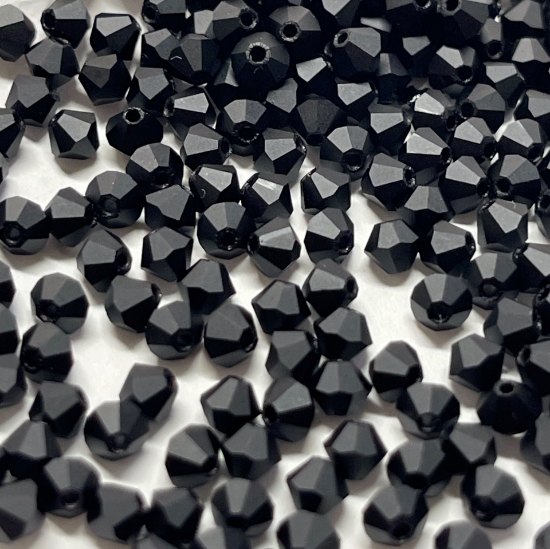 Picture of Preciosa Bead Rondell 4mm Jet Mat x100