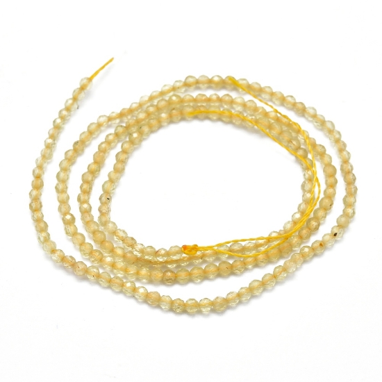 Picture of Citrine bead 2mm faceted round x38cm