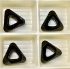Picture of Swarovski 4737 Organic Cosmic Triangle 14mm Jet x1