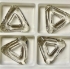 Picture of Swarovski 4737 Organic Cosmic Triangle 30mm Silver Shade x1