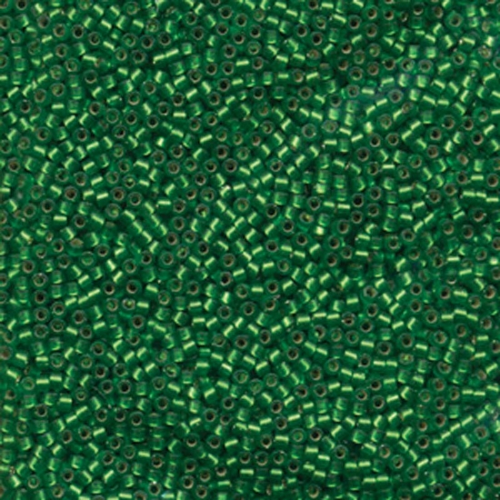 Picture of Miyuki Delica 11/0 DB688 Semi Mat Silver Lined Medium Green x10g