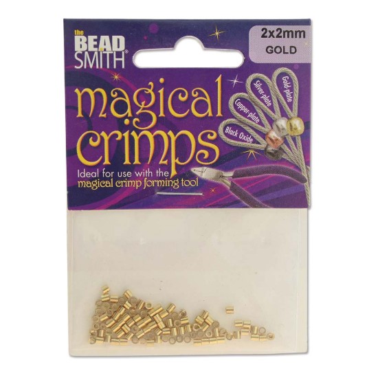 Изображение BeadSmith Tube Crimp Magical 2mm Gold Plate x100