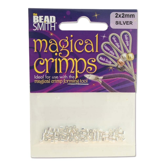 Picture of BeadSmith Tube Crimp Magical 2mm Silver Plate x100