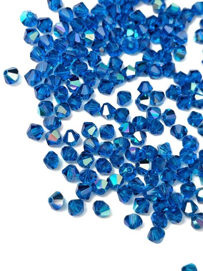 Изображение Preciosa Bead Rondell 3mm Capri Blue AB x46