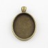 Afbeeldingen van Pendant setting 30x20mm oval Bronze x10