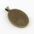 Afbeeldingen van Pendant setting 30x20mm oval Bronze x10