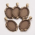 Picture of Pendant setting 25x18mm oval Bronze x10